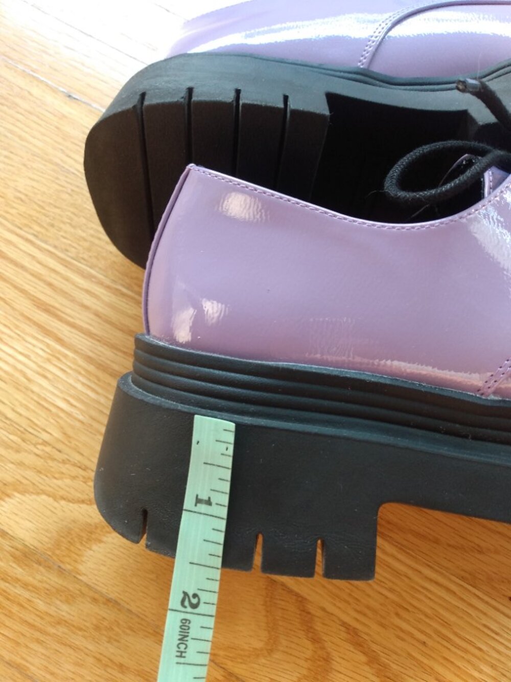 Lavender Patent Vegan Leather Platform Creepers Size 10 - Picture 12 of 16